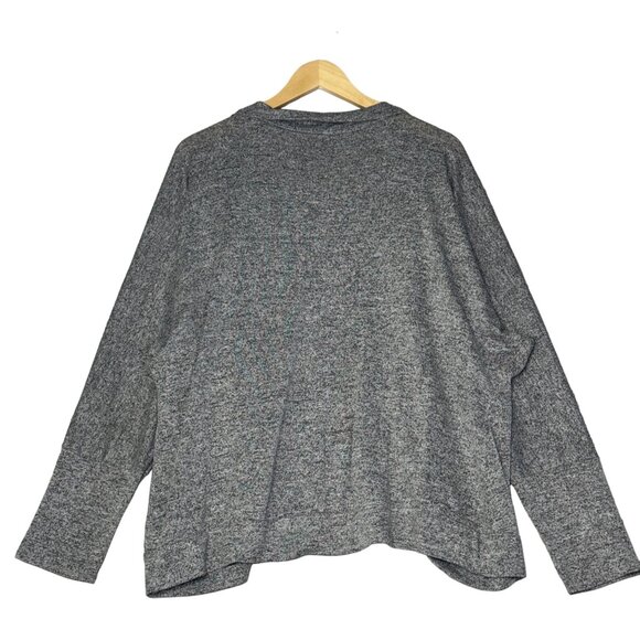 Wantable Heathered Grey Open Front Dolman 3/4 Sleeve Cardigan Sweater Size 2X - Picture 5 of 9